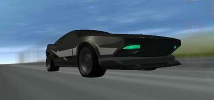Киберпанк-автомобиль B-Tek A.K.A. в игре Симпл кар краш