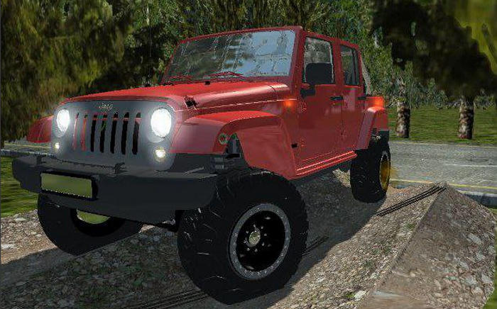 Jeep Wrangler Rubicon 2012 в игре Симпл Кар Краш