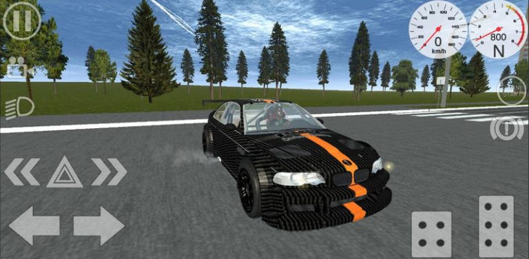 BMW M3 E46 GTR в игре Симпл Кар Краш